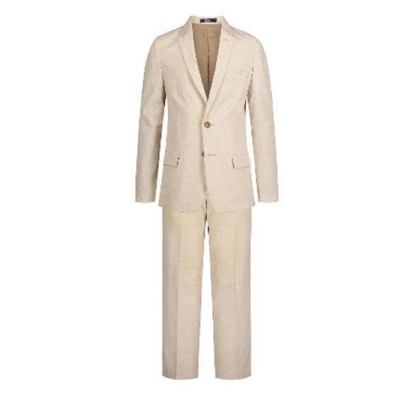 Nautica Big Boys 2-piece Micro-Texture Suit Khaki Sports Suit and Pants 20R - Picture 2 of 6